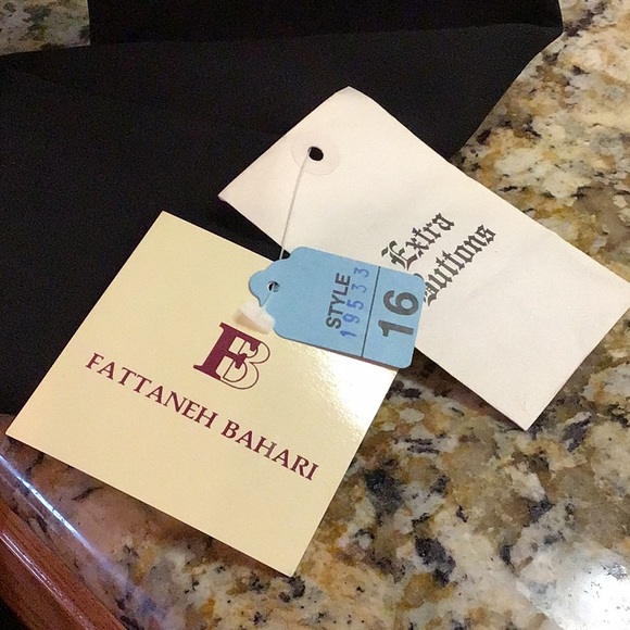 Woman’s pant/jumper suit and jacket. Fattaneh Bahari. Black, 16. - Picture 7 of 15